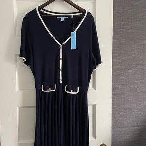 Draper James Navy Knit Dress, NWT. Size XL